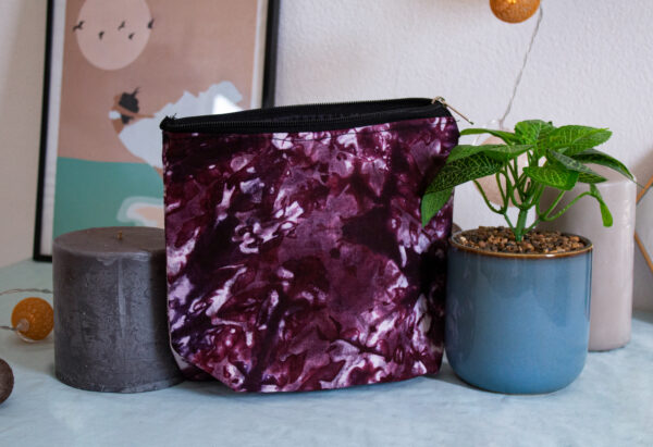 Trousse Entoilée "Ganvié" pourpre