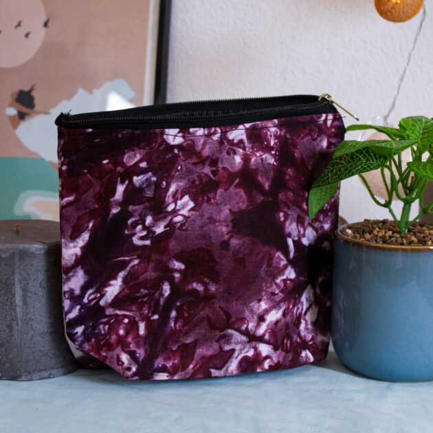 Trousse Entoilée "Ganvié" pourpre