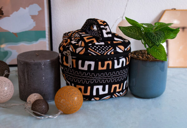 Trousse Cubique noire, jaune et blanche