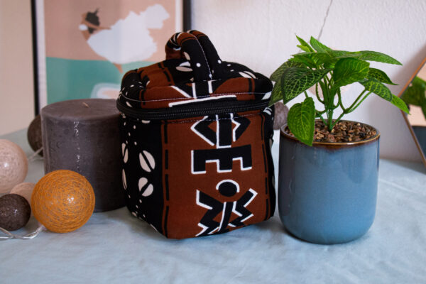 Trousse Cubique marron/noir