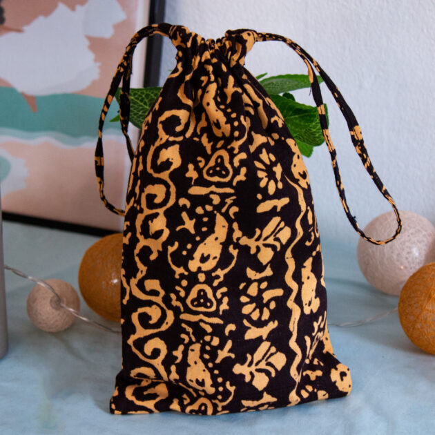 Sac à Coulisses Jaune et Noire