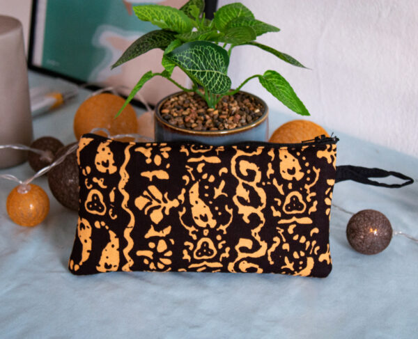 Trousse Rectangulaire "COTONOU" Jaune et Noire
