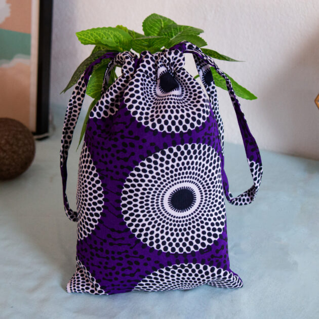 Sac à coulisses violet